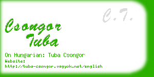 csongor tuba business card